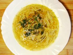 Куриный суп с яичной лапшой рецепт с фото пошагово