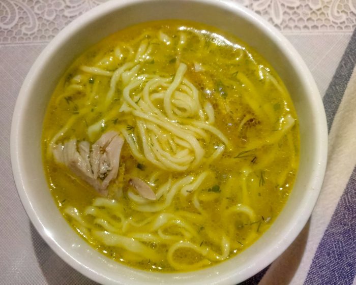 куриный суп с домашней яичной лапшой рецепт с фото
