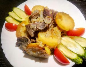 Жареный картофель с мясом рецепт приготовления