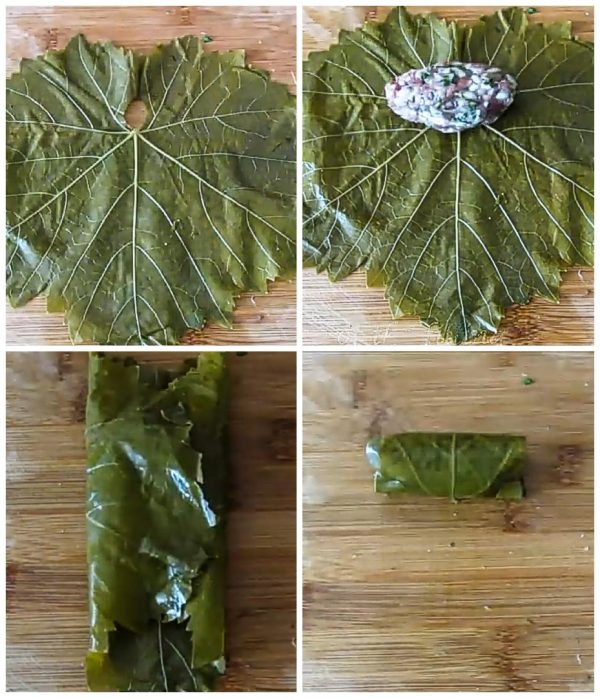 Долма в виноградных листьях рецепт с фото