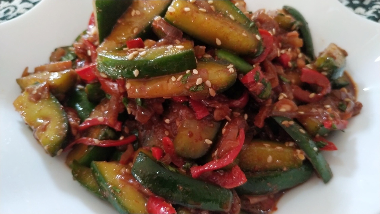 Салат огурцы по-корейски на зиму с морковью рецепт с фото пошагово